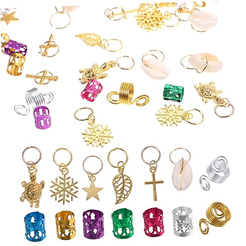 Homoyoyo 150 Stück Teiliges Set Haarschmuck Dreadlock Zubehör für und Mädchen DIY Haarcharms Flechtaccessoires Schmuck für Zöpfe und Dreadlocks von Homoyoyo