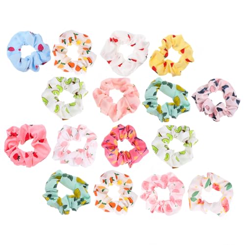 Homoyoyo 16 Stück Teiliges Haargummi Bunte Handgemalte Früchtemuster Haarschmuck für Frauen und Mädchen Elastische Robuste Ponytail Halter Modische Haaraccessoires für Dünnes und Dickes von Homoyoyo