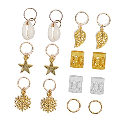 Homoyoyo 164 Stück Dreadlocks Ringe Metallpendants Haarschmuck Set Kreative Haarrosetten für Zöpfe Leichte und Dekorative Haaraccessoires aus Metall für Langlebige Styles von Homoyoyo