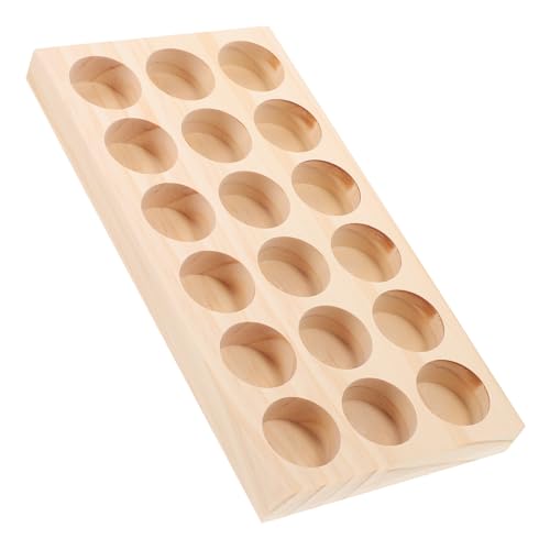 Homoyoyo 18Gitter Halter für Ätherische Öle aus Holz Organizer mit Fächern für Flaschen Präsentationstablett für Ätherische Öle für Zuhause und Massagesalons Homoyoyo 18Gitter Halter für Ätherische Öle aus Holz Organizer mit Fächern für Flaschen Präsentationstablett für Ätherische Öle für Zuhause und Massagesalons von Homoyoyo