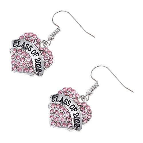 Homoyoyo 1Paar Abschlussfeier Herzohrringe Mit Funkelnden Strasssteinen Klassische Graduation Schmuck Für Frauen Ohrringe Für Besonderen von Homoyoyo
