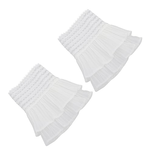 Homoyoyo 1paar Abnehmbare Spitzenmanschetten Fake-ärmel Für Hochzeitskleider Blusen Und Kostüme Atmungsaktivem Chiffon Für Besondere Anlässe Und Fotomodelle von Homoyoyo