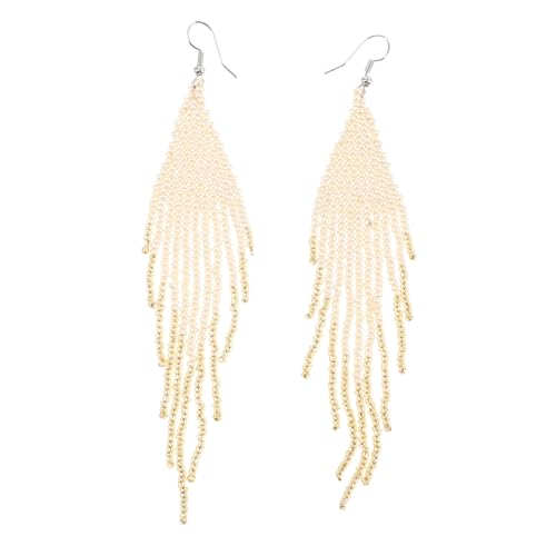 Homoyoyo 1Paar Perlenquastenohrringe Für Damen Lange Dangle Ohrringe Mit Einzigartigem Design Für Partys Besondere Anlässe Chic Komfortabel von Homoyoyo