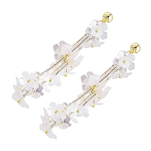 Homoyoyo 1paar Tassel Ohrringe Zartem Hängende Blumenohrringe Für Frauen Für Partys Hochzeiten Und Alltag Leicht Und Hautfreundlich von Homoyoyo