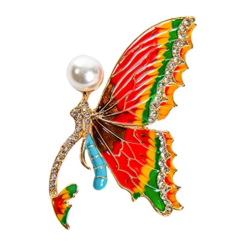 Homoyoyo 1Pc Diamant Schmetterling Brosche Hey Für Form Retro Mode Broschen Gold Zarte Brosche Kragennadel Kette Anzug Brosche Hemdkragen Brosche Anstecknadel Kragen Dekoration Kragen Clip von Homoyoyo