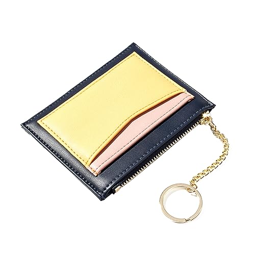 Homoyoyo 1Pc Reißverschluss Geldbörse Reißverschluss Brieftasche Mode Brieftasche Splice Brieftasche Blau von Homoyoyo