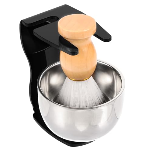 Homoyoyo 1Satz Bartpflege für Männer Teiliges Rasierset mit Bartbürste Rasierpinsel Rasierschale und Halter aus für und Einfache von Homoyoyo