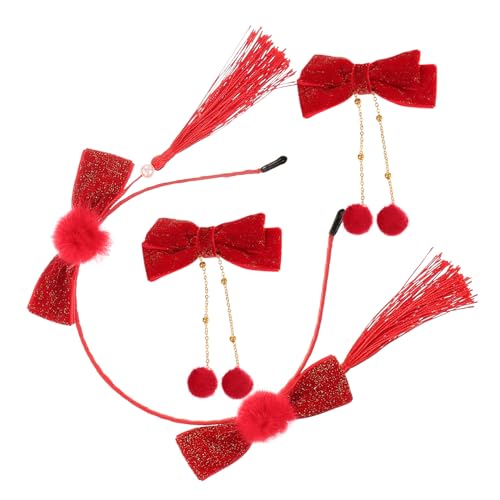Homoyoyo 1satz Haarclips Mit -bowknot Und Quasten Chinesische Neujahrs-haaraccessoires Für Mädchen Für Feiern Und Festlichkeiten von Homoyoyo