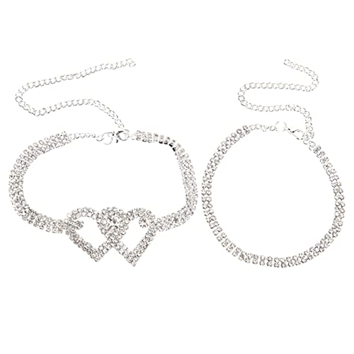 Homoyoyo 1satz Herz Fußkettchen Mit Strasssteinen Für Frauen Elegante Knöchelarmbänder Für Sommer Hochzeit Geburtstag Und Mehr Glänzendes Fußschmuck von Homoyoyo