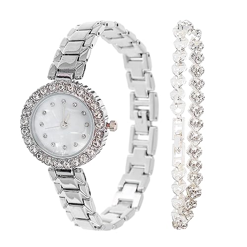 Homoyoyo 1satz Temperament Armbanduhr Mit Armband Und Eleganten Armreifen Glänzende Details Für Frauen Zu Besonderen Anlässen Wie Weihnachten Hochzeiten Oder Geburtstagen von Homoyoyo