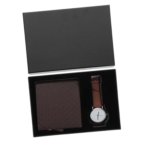 Homoyoyo 1satz Herrenuhr Und Geldbörse Imitationsleder Stilvolles Design Für Geburtstag Vatertag Valentinstag Passend Für Männer Und Besondere Anlässe von Homoyoyo