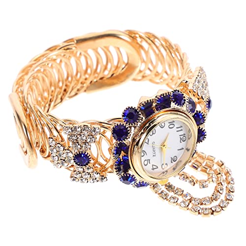 Homoyoyo 1Stück Damen Armbanduhr mit Imitation Diamond Strap Quarzuhr für Frauen Präzise Zeitmessung von Homoyoyo