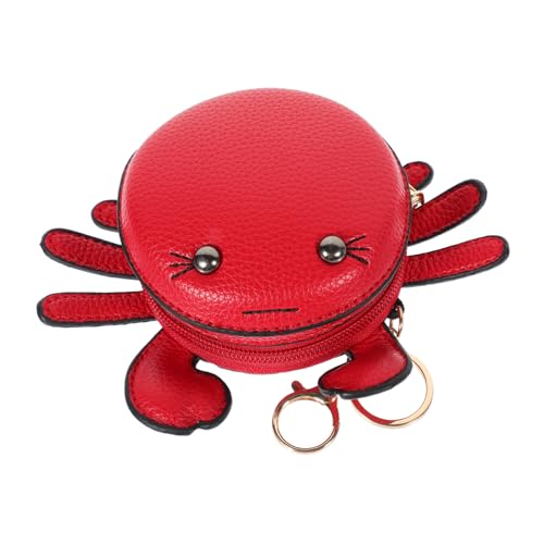 Homoyoyo 1Stück Damen Geldbörse im Cartoon PU Material Münzbeutel Rot Handtasche für Schlüssel Kleingeld für Ausflüge Alltagsnutzung von Homoyoyo