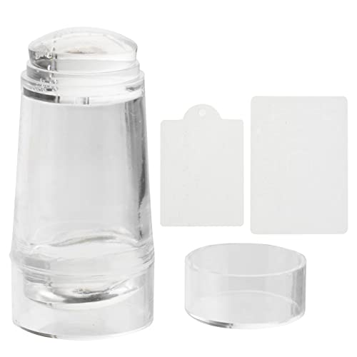 Homoyoyo 1Stück Doppelseitiger Silikon Nagelstempel Transparenter Nagelkunst Stempel für Maniküre Langlebig und Vielseitig Einsetzbar für DIY Nageldesigns von Homoyoyo