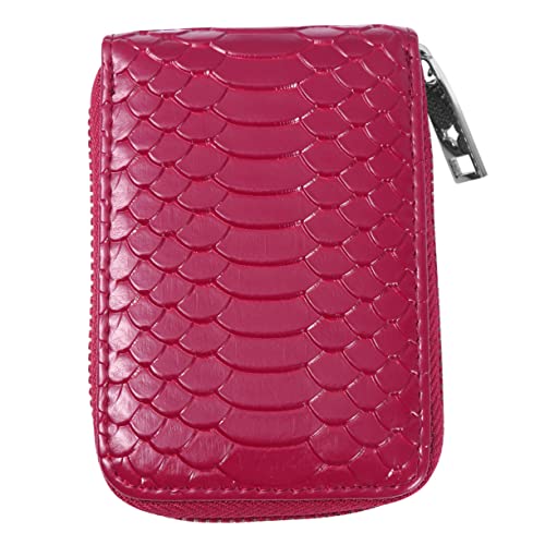 Homoyoyo 1stück Leder Geldbörse Für Herren Mit Vielen Fächern Für Kreditkarten Und Ausweise Eleganter Reißverschluss Und Kompaktes Design Rosaviolett von Homoyoyo
