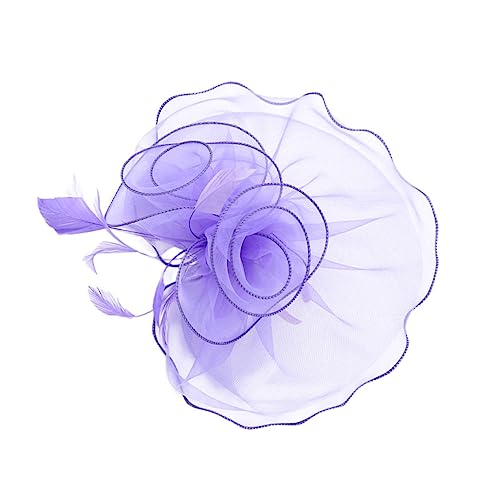 Homoyoyo 1Stück Eleganter Haarclip Mit Federn Doppellagiger Organza Haaraccessoire Für Partys Kreativer Kopfschmuck Für Besondere Anlässe Festlichkeiten von Homoyoyo