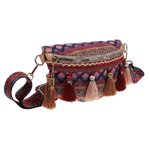 Homoyoyo National Stil Brusttasche Mit Verstellbarem Breitem Riemen Umhängetasche Für Damen Hüfttasche Zum Einkaufen Und Reisen Geeignet Für Alltagsgegenstände Wie Handys Und von Homoyoyo