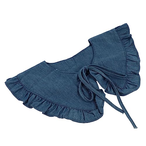 Homoyoyo Abnehmbarer Falscher Kragen Damen Modischer Selbstgemacht Blusenkragen Halbe Hemdbluse Spitzendesign Dekorativer Kragen für Outfit von Homoyoyo