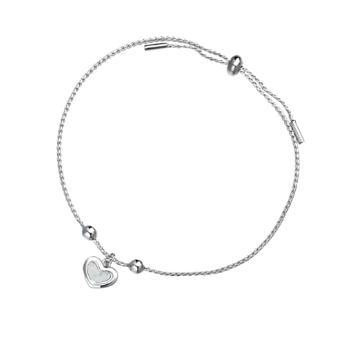 Homoyoyo Dekorativer Armreif Kreative Armband Rundes Perlenarmband Frauenarmband Silber Kette Handgelenk Schmuck von Homoyoyo