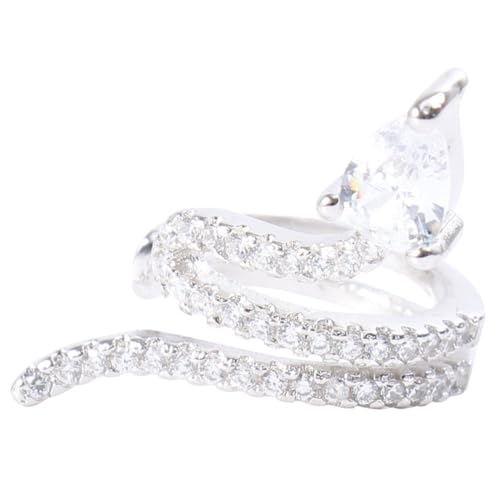 Homoyoyo 1Stück Silber Ohrclip mit Snake Design Piercing Eleganter Schmuck für Frauen für Hochzeiten Partys Homoyoyo 1Stück Silber Ohrclip mit Snake Design Piercing Eleganter Schmuck für Frauen für Hochzeiten Partys von Homoyoyo