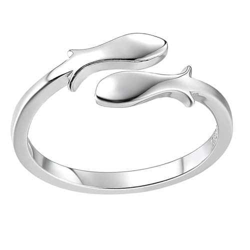 Homoyoyo Verstellbarer Offener Mundring Kupfer Trendy Fingerring für Frauen Chic Damenring mit Feiner Handwerkskunst Elegant für Besondere Anlässe Schmuck für Damen von Homoyoyo