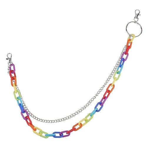 Homoyoyo 1Stück Taillenkette Regenbogen Modellierung Gürtelkette Hochwertigem Material Kreative Hosenkette für Jeans Kleider für Besondere Anlässe von Homoyoyo