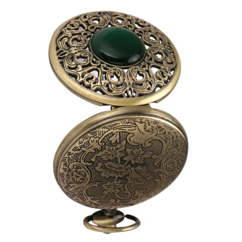 Homoyoyo Vintage Taschenuhr Retro Hängeuhr mit Kette Präzise Analog Uhr für Herren und Damen Exquisites Metallgehäuse für Vater oder Freund 1Stück Clamshell Design von Homoyoyo