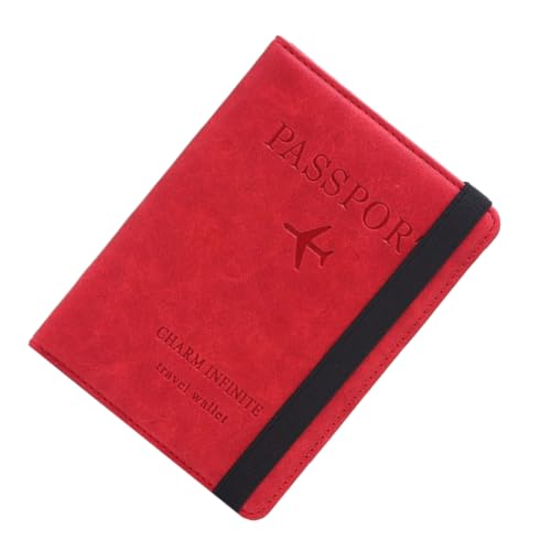 Homoyoyo 1stück RFID Damen Holder Multifunktionale Pu Leder Geldtasche Rot Diebstahlsicher Ultra Dünn Für Reisen Büro Und Alltag Perfektes Für Frauen von Homoyoyo