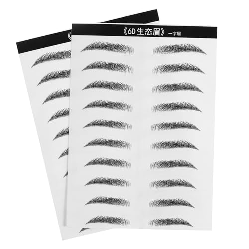 Homoyoyo 2 Blätter Augenbrauen Aufkleber Wasserfest Haarähnliche Simulation für Packung Einfache Anwendung Kreative Augenbrauenform für oder Augenbrauen von Homoyoyo