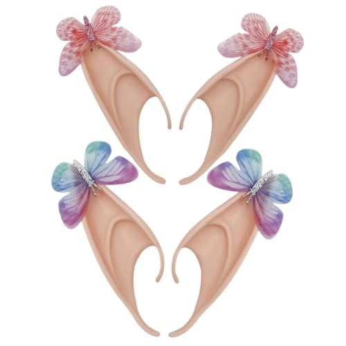 Homoyoyo 2paare Schmetterlingsohren Für Feen Cosplay Ohren Für Halloween Party Leuchtendes Aussehen Angenehm Zu Tragen Weicheres Latexmaterial Für Kostümveranstaltungen von Homoyoyo
