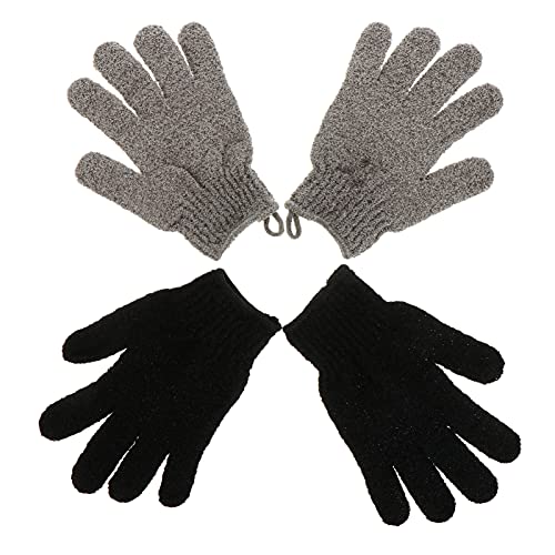 Homoyoyo 2 Paare Peelinghandschuhe Exfolierende Duschhandschuhe für Sanfte Hautpflege Geeignet für Männer und zum Peelen von Körper Armen und Beinen von Homoyoyo