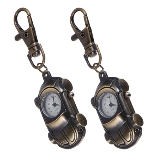 Homoyoyo 2stücke Vintage Autoform Taschenuhr Mechanische Broschenuhr Für Männer Und Frauen Stilvolle Abzeichen-Uhr Und Dekoratives Accessoire Für Studenten von Homoyoyo