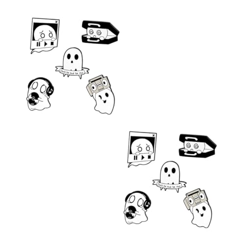 Homoyoyo 2 Sätze Cartoon Broschen Mit Geistermotiv Legierungs Broschen Für Kleidung Niedliche Anstecknadeln Für Kostümpartys Besondere Anlässe Leicht Tragbar Dekoration Für 5 Stücke * 2 von Homoyoyo