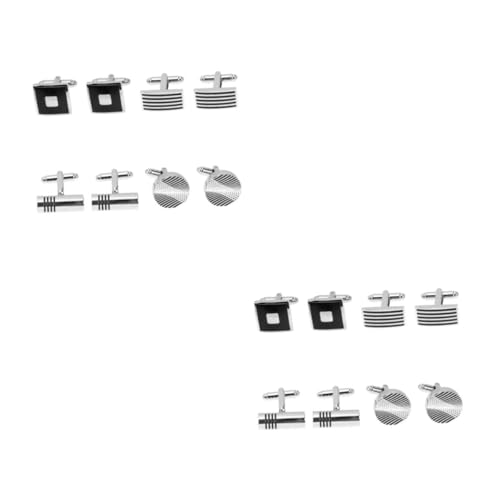Homoyoyo 2 Sätze Herren Manschettenknöpfe Hochwertigem Teiliges Set Mit Verschiedenen Designs Für Anzüge Cufflinks Für Business Hochzeit Freizeitveranstaltungen 4 Paare * 2 von Homoyoyo