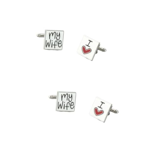 Homoyoyo 2 Sätze Jubiläums Manschettenknöpfe Für Herren Stilvolles Hemd Accessoire Für Besondere Anlässe Langlebig Für Hochzeiten Geschäftsmeetings 2 Stück * 2 von Homoyoyo
