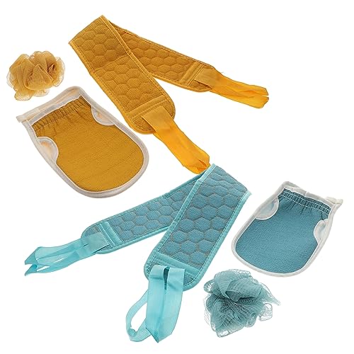 Homoyoyo 2 Sätze Körperpeeling Handtücher Lang Rückenschrubber Badetuch mit Reichhaltigem Schaum Strapazierfähig Effektive Reinigung Hautfreundlich für Dusche und Bad Geeignet von Homoyoyo