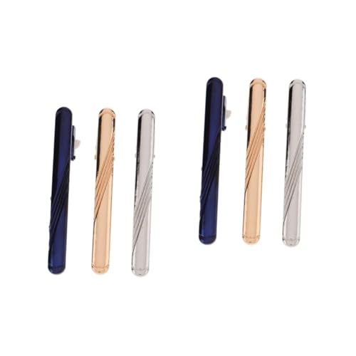 Homoyoyo 2 Sätze Krawattenklammer-set Clips Herren-krawatten-accessoires Krawattenverschluss Hochzeit Trauzeugen Regulär Krawattenklammern Krawattennadeln Kupfer 3 Stück * 2 von Homoyoyo