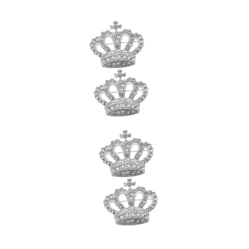 Homoyoyo 2 Sätze Kronenzirkonbrosche Korsage Brosche Strass-brosche Dekorative Stifte Damen Brosche Schal Brosche Kronenbrosche Brosche Für Kleid Legierung Silver 2 Stück * 2 von Homoyoyo