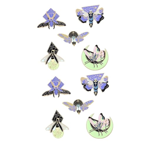 Homoyoyo 2 Sätze Leuchtende Dekorative Broschen Legierungsbroschen Assorted Farben Für Kleidung Schals Accessoires Für Kreative Styles Besondere Anlässe 5 Stück * 2 von Homoyoyo