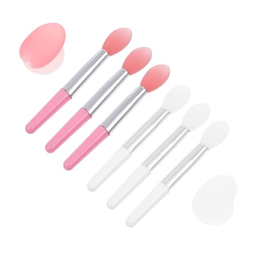Homoyoyo Silikon Lippenmaskenpinsel 2 Stück Praktischer Lippenstift Applikator Kosmetik Zubehör Für Präzises Auftragen Für Frauen Und Mädchen Mit Staubschutzkappen von Homoyoyo