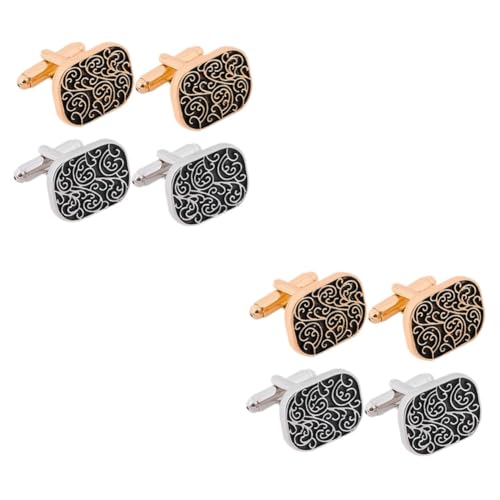 Homoyoyo 2 Sätze Manschettenknöpfe Männer Hochzeit Bräutigam Stilvoll Smokingknöpfe Kleidung Schmuck Smokingstollen Herren-smoking-knöpfe Legierung 2 Paare * 2 von Homoyoyo
