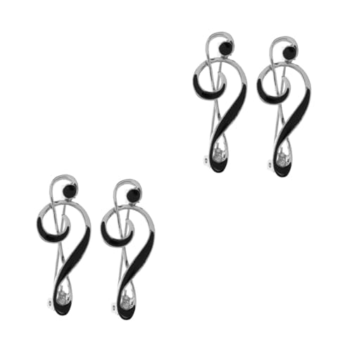 Homoyoyo 2 Sätze Musiknotenbrosche Kleidernadel Brachbrosche Brosche Für Musikinstrumente Musik-schmuck-brosche Modische Kragennadel Musikstifte Anzugnadel Zinklegierung Silver 2 Stück * 2 von Homoyoyo