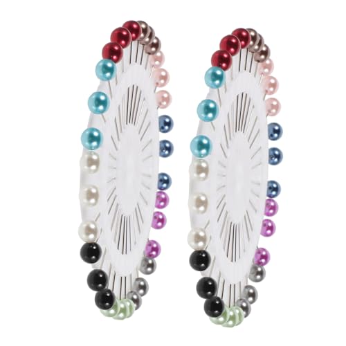 Homoyoyo 2 Sätze Perlen Schalnadeln Hijab Pins für Frauen Minimalistischer Schalhalter mit Rundem Perlenkopf Leichter Schmuck für Alltag Hochzeit Party Vielseitiges Accessoire von Homoyoyo