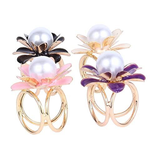 Homoyoyo 2 Sätze Teiliges Blütenmuster Schalhalter Zinklegierung Schal Brosche Für Damen Vielseitiges Accessoire Für Schals Umhänge Langlebig Leicht Farblich 4 Stücke * 2 von Homoyoyo