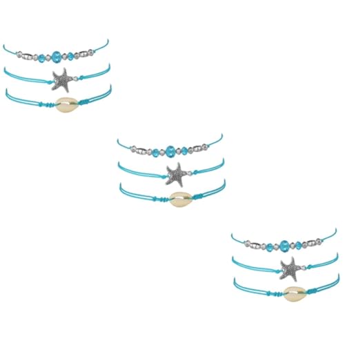 Homoyoyo 2 Sätze Teiliges Boho Fußkettchen Muscheln Perlen Verstellbare Fußkette Für Damen Stilvolles Fußpendant Für Anlässe Wie Geburtstage Feiertage 3 Stücke * 2 von Homoyoyo