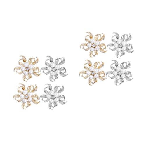 Homoyoyo 2 Sätze Teiliges Perlenbroschen Legierung Anstecknadeln Silber Kreative Damenmodeaccessoires Für Kleidung Schals Hüte 4 Stücke * 2 von Homoyoyo