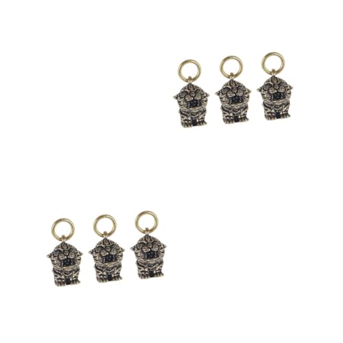 Homoyoyo 2 Sätze Vintage Schlüsselanhänger Messing Tiger Anhänger Tierform Für Schlüssel Oder Taschen Stilvolles Auffälliges Design Langlebiges Material Geschenkidee 3 Stück * 2 von Homoyoyo