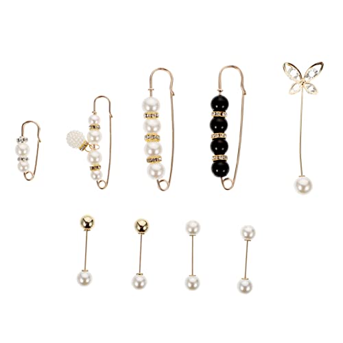 Homoyoyo 2 Sets Manschettenknöpfe Schmuck Damenschmuck Perlenbrosche Anstecknadeln Perlenbrosche Für Damen Schmuckbroschen Damenbroschen Anstecknadeln Perlenbroschen Für Damen von Homoyoyo