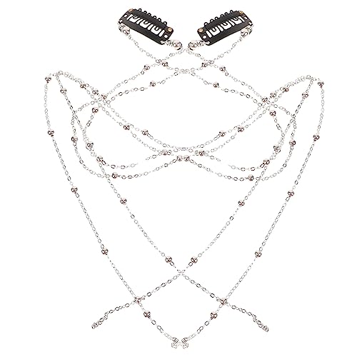 Homoyoyo 2 Stck Perlen Haarschmuck Ketten für Zöpfe Teiliges Haarketten für Frauen Dekorative Flecht Haaraccessoires Geeignet für Braut Hochzeit und Alltag von Homoyoyo