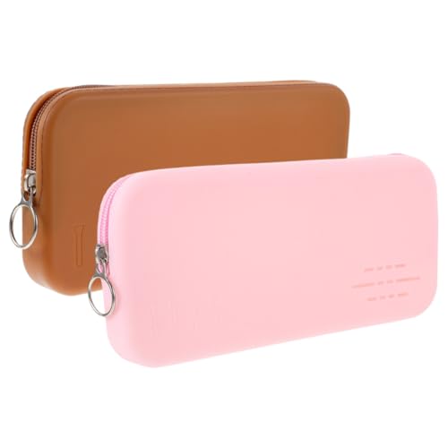 Homoyoyo 2 Stck Silikon Kosmetiktasche Tragbar Make Up Pinsel Organizer Reise Kulturbeutel Damen Braun Hellrosa Bpa Frei Praktisch Reißverschluss Makeup Case für Lippenstift und Pinsel Homoyoyo 2 Stck Silikon Kosmetiktasche Tragbar Make Up Pinsel Organizer Reise Kulturbeutel Damen Braun Hellrosa Bpa Frei Praktisch Reißverschluss Makeup Case für Lippenstift und Pinsel von Homoyoyo